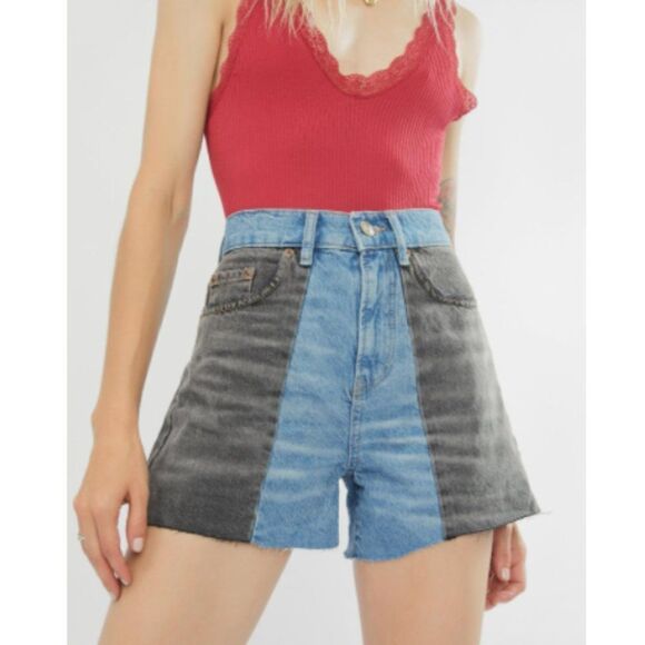 BDG Urban Outfitters High Rise Splice Pax Denim Shorts I-0217a11 - Picture 4 of 12